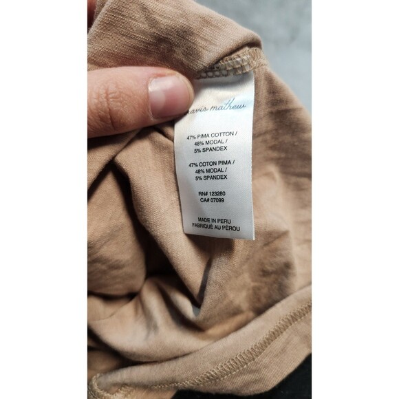 Travis Mathew Women's Size Small Tan Brown Pima Cotton Blend Cloud Tee Golf NWT - Picture 6 of 10